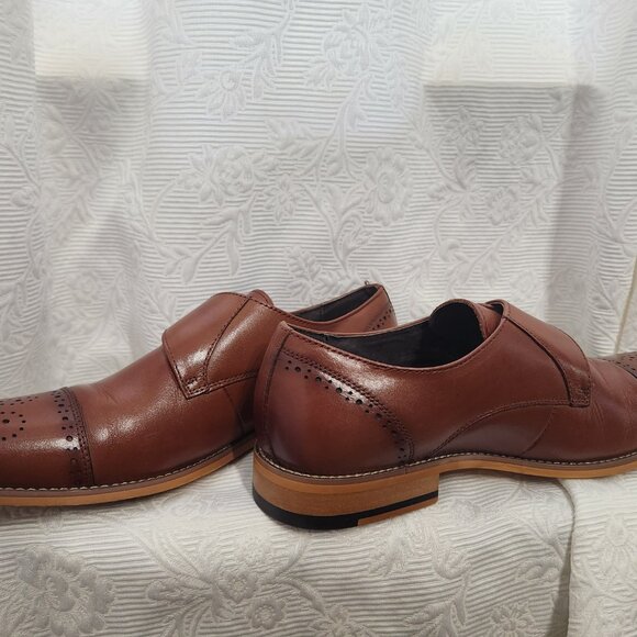 STACY ADAMS Men\'s Desmond Cap Toe Monk Strap Loafer 9.5 Gently worn main image 12
